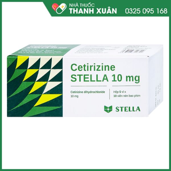 Cetirizine Stella 10mg giảm triệu chứng viêm mũi dị ứng